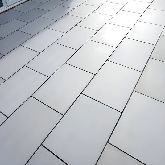 Kandala Grey Indian Sandstone Paving - 295 x 295 x 22mm - Sawn & Honed