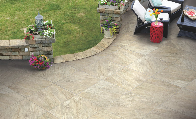 Load image into Gallery viewer, St. Helens Sand- Beige Porcelain Paving Tiles - 1200 x 600 x 20mm
