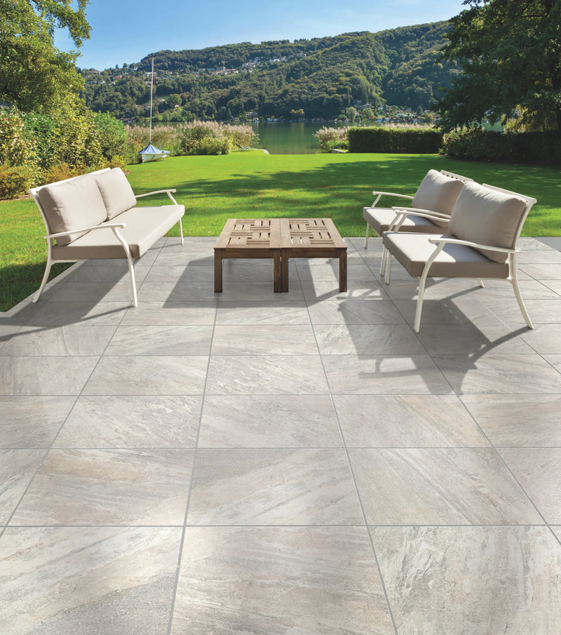 Load image into Gallery viewer, St. Helens Silver- Grey Porcelain Paving Tiles - 1200 x 600 x 20mm
