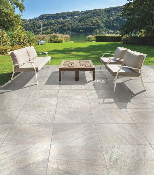 St. Helens Silver- Grey Porcelain Paving Tiles - 1200 x 600 x 20mm