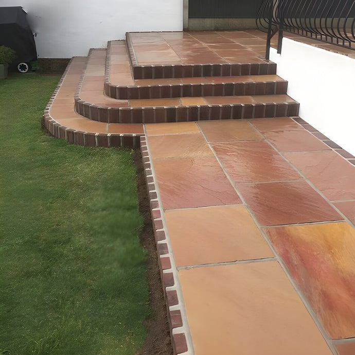 Modak Indian Sandstone Paving - 900 x 600 x 22mm - Tumbled & Riven