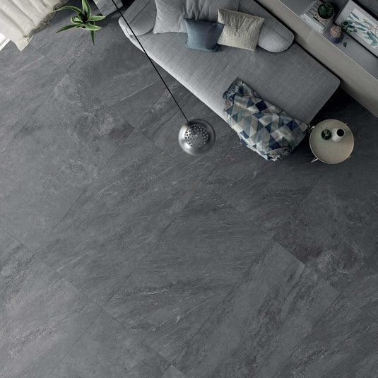 Alpine Anthracite - Black Porcelain Paving Tiles - 1200 x 600 x 20mm